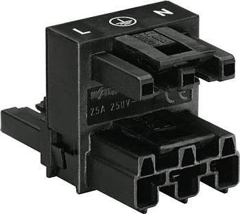 Сетевой распределитель H WAGO 770-635, 2 pin, 250В, розетка; вилка, розетка, (1 шт)