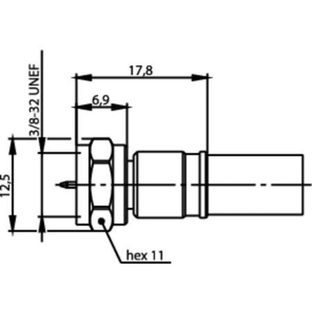 J01600A0005, Telegärtner - F-разъем, 75 Ом : 1 шт.