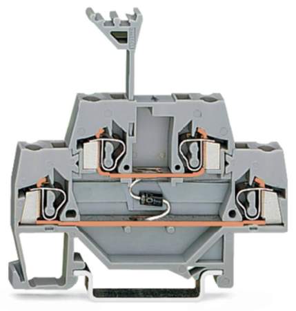 Двухуровневая диодная клемма WAGO 280-940/281-411, 4 pin, 0.08мм² - 2.50мм², 250В, 500мА, конф: L, (50 шт)