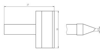 Паяльное жало Weller T0050106899 RTU 200 K MS