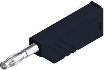 934100100, SKS-HIRSCHMANN LAS N WS - Штекер с ламелями, Ø-контакта: 4 мм, черный : 1 шт.