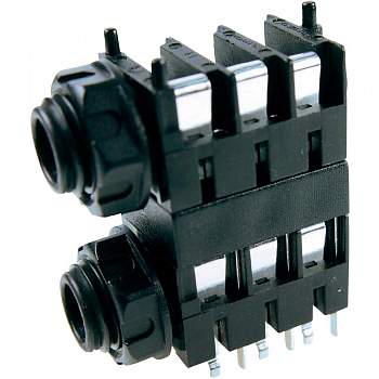 Парное защелкивающееся встроенное гнездо 6,35 мм Cliff FCR1124