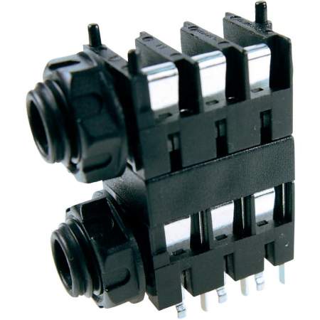 Парное защелкивающееся встроенное гнездо 6,35 мм Cliff FCR1124