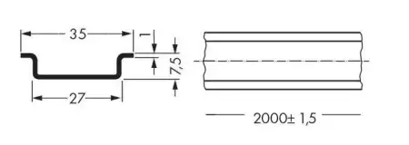 Стальная рейка WAGO 210-113, (10 шт)