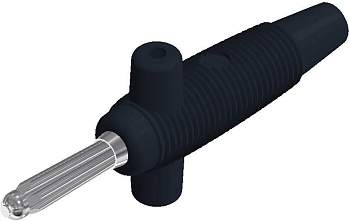 931667100, SKS-HIRSCHMANN Buela 300 K - Пружинный штекер, Ø-контакта: 4 мм, черный : 1 шт.