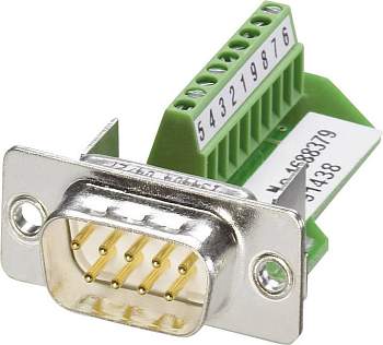 D-SUB разъём с контактной вставкой PHOENIX-CONTACT, 9 контактов