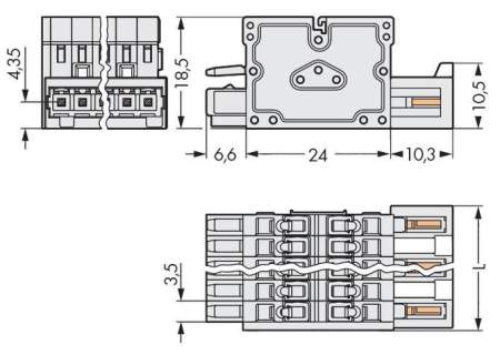 Комбинированный штекерный разъем WAGO 734-372/008-000, 12 pin, 0.08мм² - 1.50мм², 250В, 10А, CS: 3.50мм, (25 шт)