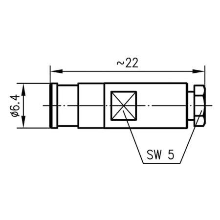 J01161A0741, Telegärtner - SMB-разъем, 50 Ом : 1 шт.