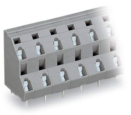Двухуровневая клемма WAGO 736-703, 6 pin, 0.08мм² - 2.50мм², 1000В, CS: 10мм, (70 шт)
