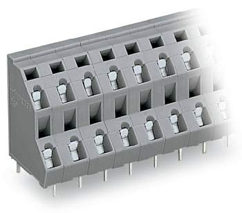 Двухуровневая клемма WAGO 736-553, 6 pin, 0.08мм² - 2.50мм², 630В, CS: 7.50мм, (84 шт)