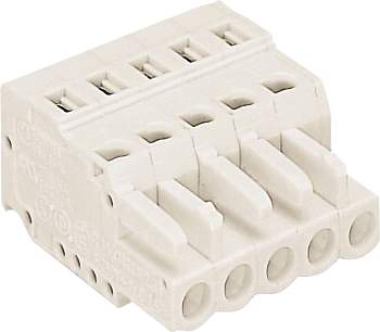 Розетка для подключения кабеля WAGO 721-103/026-000, 3 pin, 0.08мм² - 2.5мм², 630В, 16А, CS: 5мм, (1 шт)