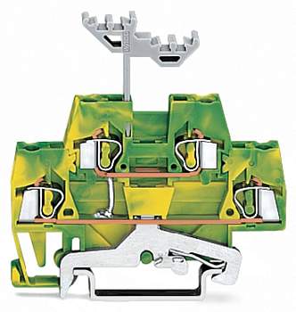 Двухуровневая PG клемма WAGO 280-517, 4 pin, 0.08мм² - 2.50мм², 20А, конф: Terre, (50 шт)