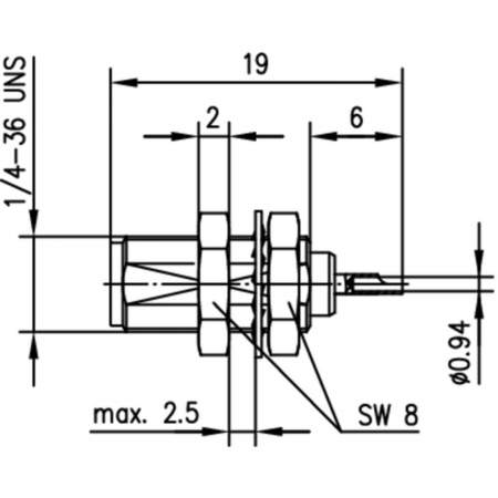 J01151A0531, Telegärtner - SMA-разъем, 50 Ом : 1 шт.