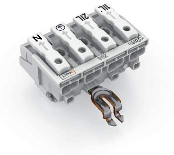 Разъем питания сети WAGO 294-8324, 4 pin, 0.5мм² - 2.5мм², 24А, (500 шт)