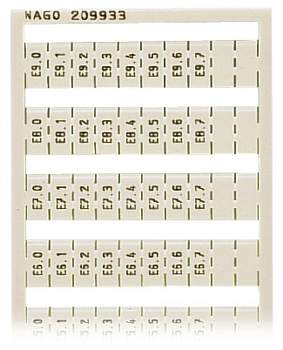 Этикетка WAGO 209-933, Оттиск: E0.0 E0.1 - E9.6, E9.7, (5 шт)