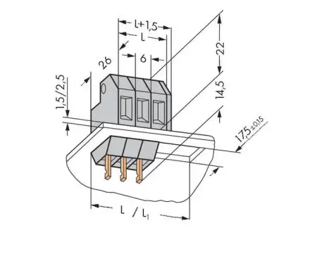 Быстроразъемная клемма WAGO 226-111, 1 pin, 0.08мм² - 4.00мм², 320В, 20А, CS: 6мм, (200 шт)