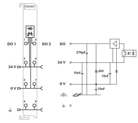 Модуль цифрового вывода ПЛК WAGO 753-501 