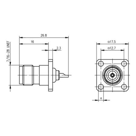 J01011F0613, Telegärtner - TNC-разъем, 50 Ом : 1 шт.