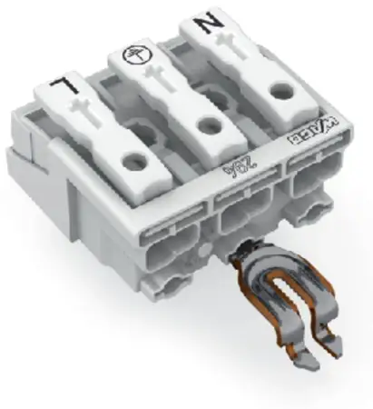 Разъем питания сети WAGO 294-5323, 3 pin, 0.5мм² - 1.5мм², 24А, (500 шт)