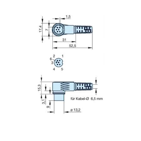 DIN-угловой разъем Hirschmann мAWI 60 B