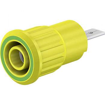 23.3160-20, Stäubli SEB4-F/A - Лабораторное гнездо, зеленый :-желтый : 1 шт.