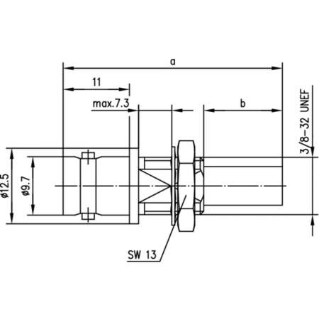 J01001A0078, Telegärtner - BNC-разъем, 50 Ом : 1 шт.
