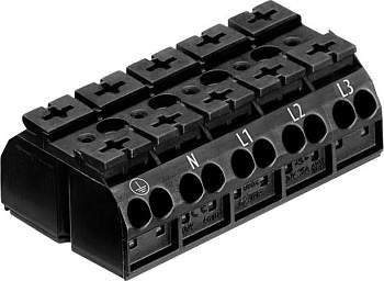 Клемма WAGO 862-1505, 5 pin, 0.50мм² - 4мм², 500В, 32А, (1 шт)