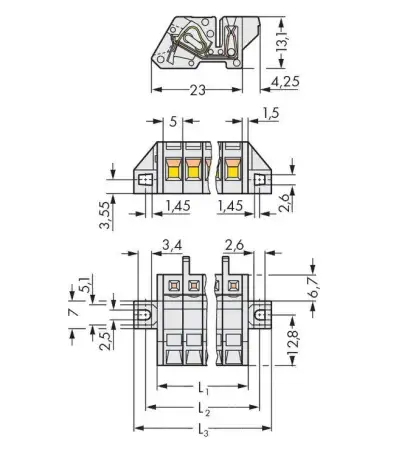 Розетка для подключения кабеля WAGO 721-311/031-000, 11 pin, 0.08мм² - 2.5мм², 300В, 15А, CS: 5мм, (25 шт)