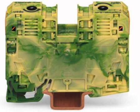 PG клемма WAGO 285-137, 2 pin, 6мм² - 35мм², 125А, конф: Terre, (1 шт)