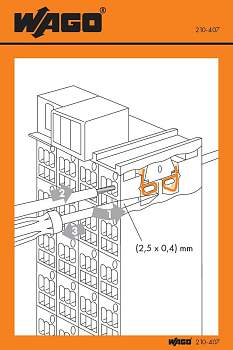 Наклейка с инструкцией WAGO 210-407, (100 шт)