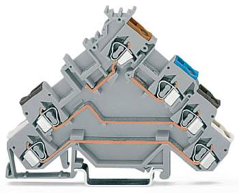 Клемма бесконтактного переключателя WAGO 280-580, 6 pin, 0.08мм² - 2.50мм², 400В, 20А, конф: L, (50 шт)