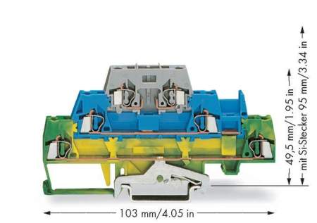 Трехуровневая клемма WAGO 280-510, 6 pin, 0.08мм² - 2.50мм², 400В, 20А, (50 шт)