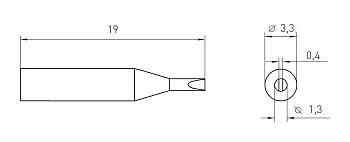 Паяльное жало Weller T0054461699N RTM 013 S MS