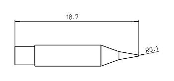 Паяльное жало Weller T0050100199 RTM 002 C L MS