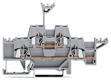 Двухуровневая клемма WAGO 280-543, 4 pin, 0.08мм² - 2.50мм², 500В, 20А, конф: L, (50 шт)