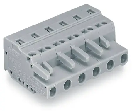 Розетка для подключения кабеля WAGO 231-205/026-000, 5 pin, 0.08мм² - 2.5мм², 630В, CS: 7.50мм, (50 шт)