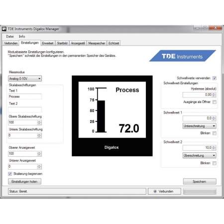 Цифровой измерительный прибор для монтажа в стойку TDE Instruments Digalox DPM72-PP 