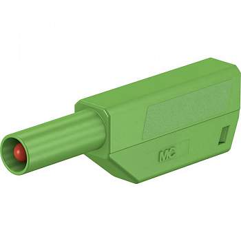 22.2656-25, Stäubli SLS425-SE/M - Штекер с ламелями, Ø-контакта: 4 мм, зеленый : 1 шт.