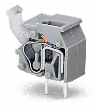 Быстроразъемная клемма WAGO 255-601, 1 pin, 0.08мм² - 2.50мм², 1000В, CS: 10мм;10.16мм, (300 шт)