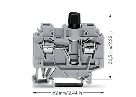 Клемма предохранителя WAGO 282-128, 2 pin, 0.20мм² - 6мм², 500В, 10А, конф: L, (40 шт)
