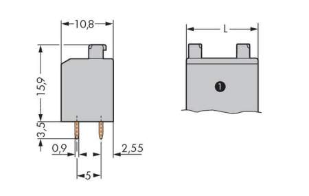 Быстроразъемная клемма WAGO 735-306/003-000, 5 pin, 0.50мм² - 1.50мм², 320В, CS: 5мм, (160 шт)