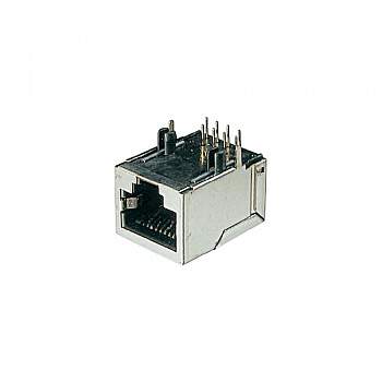 Встраиваемое гнездо RJ45 ASSMANN WSW A-20042-LP/FS, контакты: 8P8С, 90º , серебро