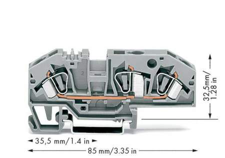 Клемма WAGO 282-699, 3 pin, 0.20мм² - 6мм², 800В, 41А, конф: L, (25 шт)