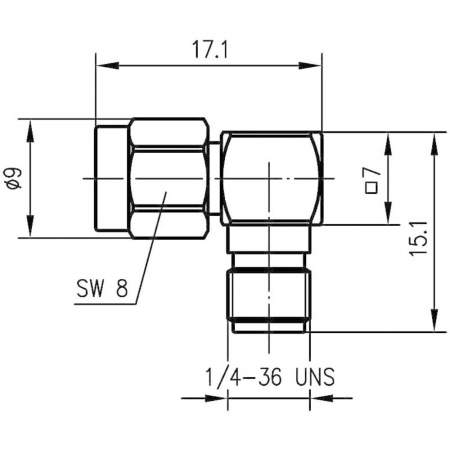 J01154A0021, Telegärtner - SMBA-разъем - SMA-разъем : 1 шт.