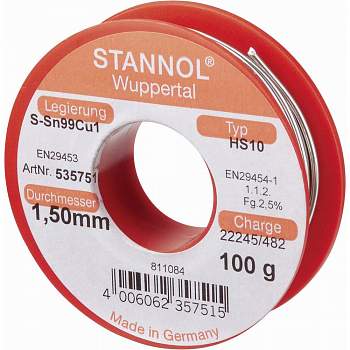 Припой, не содержащий свинца Stannol 631911 