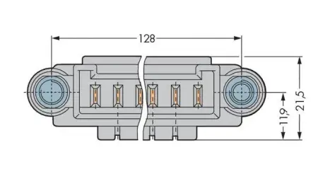 Штифтовая планка WAGO 246-112, 20 pin, 0.08мм² - 2.50мм², 630В, 16А, (15 шт)