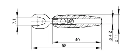 Jack разъем SKS Hirschmann 930585102, KB 3, 2.50мм², 30В, 30А, частично изолированный, голубой, (1 шт)