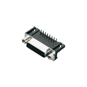 D-SUB с выводами под пайку, угловой 90 ° MH Connectors MHDD15-F-T-B-S-RBM выводы: 15 гнезд