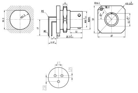 Разъем Weillen WLES25-9501-0241 (Аналог Amphenol MIL-DTL-26482 PT series )