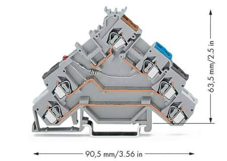 Клемма бесконтактного переключателя WAGO 280-580/281-434, 7 pin, 0.08мм² - 2.50мм², 24В, 20А, конф: L, (50 шт)